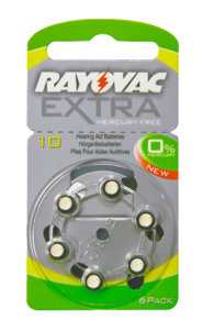 Rayovac (short tab) size 10 battery