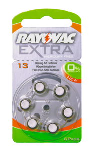 Rayovac (short tab) size 13 battery