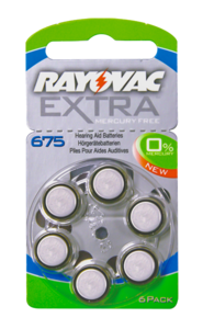 Rayovac (short tab) size 675 battery
